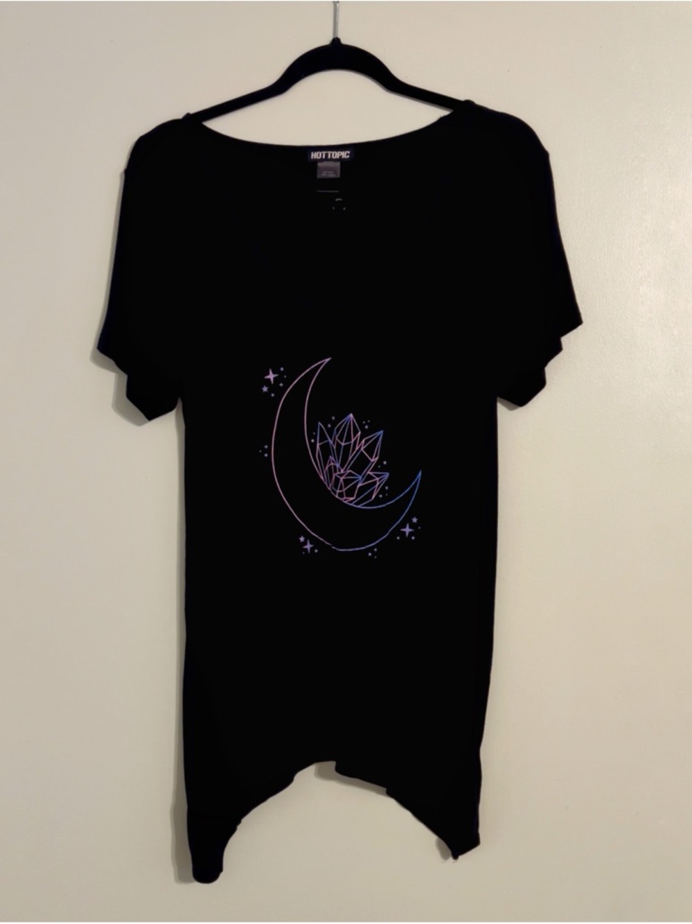 Hot Topic Moon Crystal Graphic Tee | Black | Size S